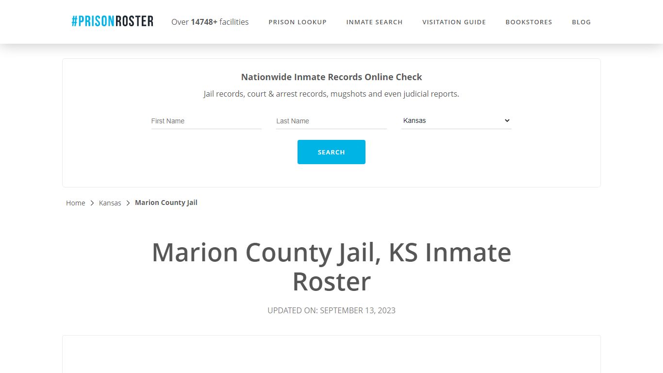 Marion County Jail, KS Inmate Roster - Prisonroster